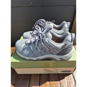 KEEN Koven Womens Size 7.5 Hiking Shoes Gray Pink Sneakers Waterproof NEW